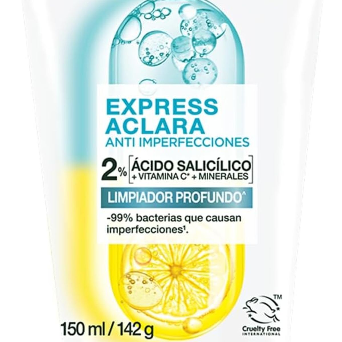 GARNIER - Limpiador Profundo Garnier Express Aclara Anti-Imperfecciones Acido Salicilico + Vitamina C 150ml