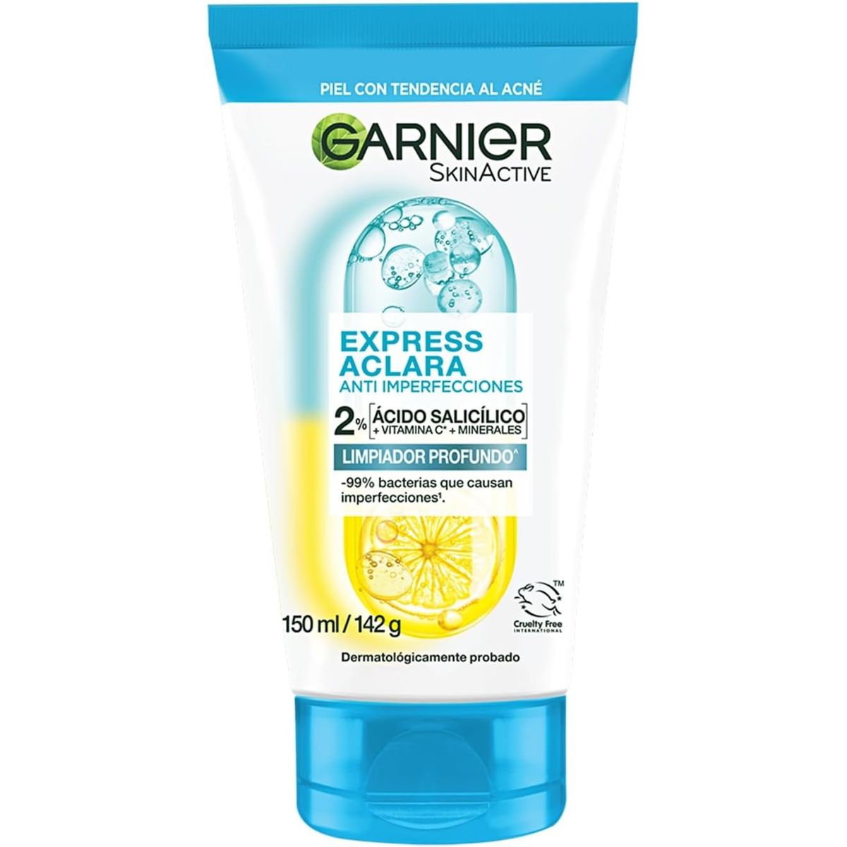 GARNIER - Limpiador Profundo Garnier Express Aclara Anti-Imperfecciones Acido Salicilico + Vitamina C 150ml