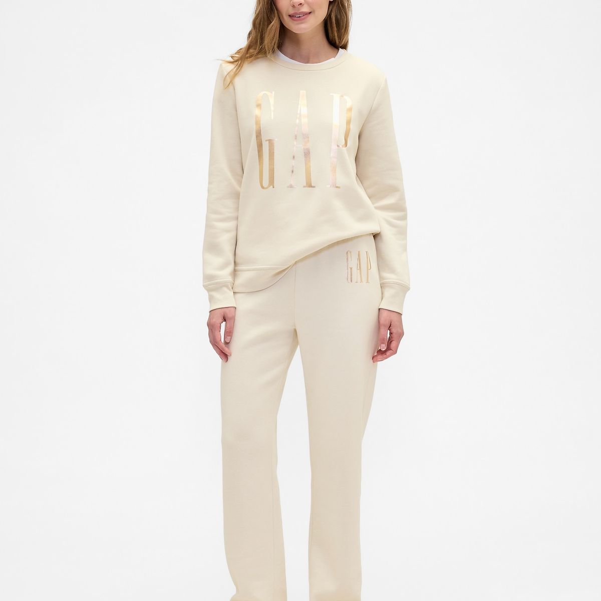 GAP - Pantalón Mujer Gap Buzo Logo Beige