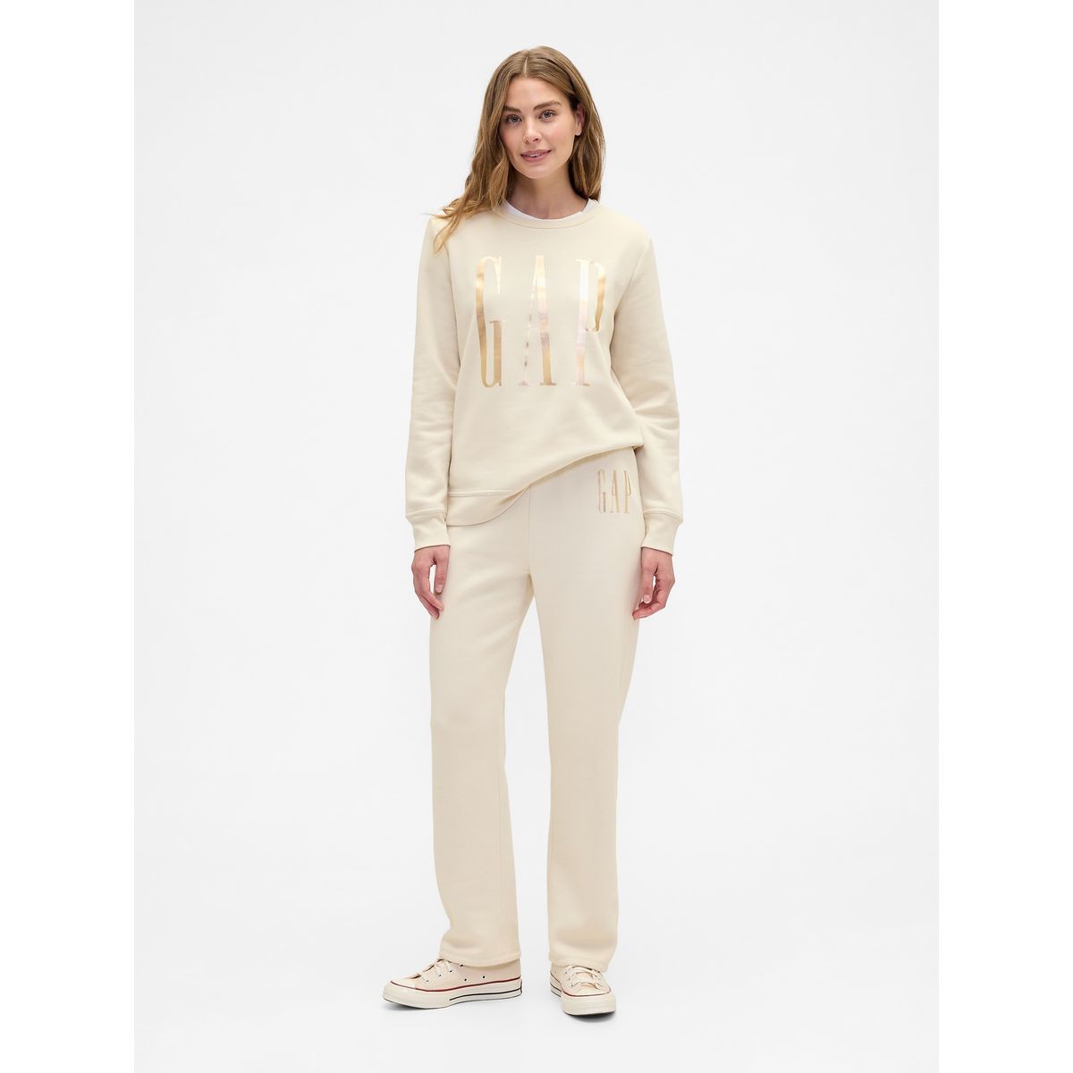 GAP - Pantalón Mujer Gap Buzo Logo Beige