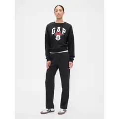 GAP - Pantalón Mujer Buzo Logo Negro