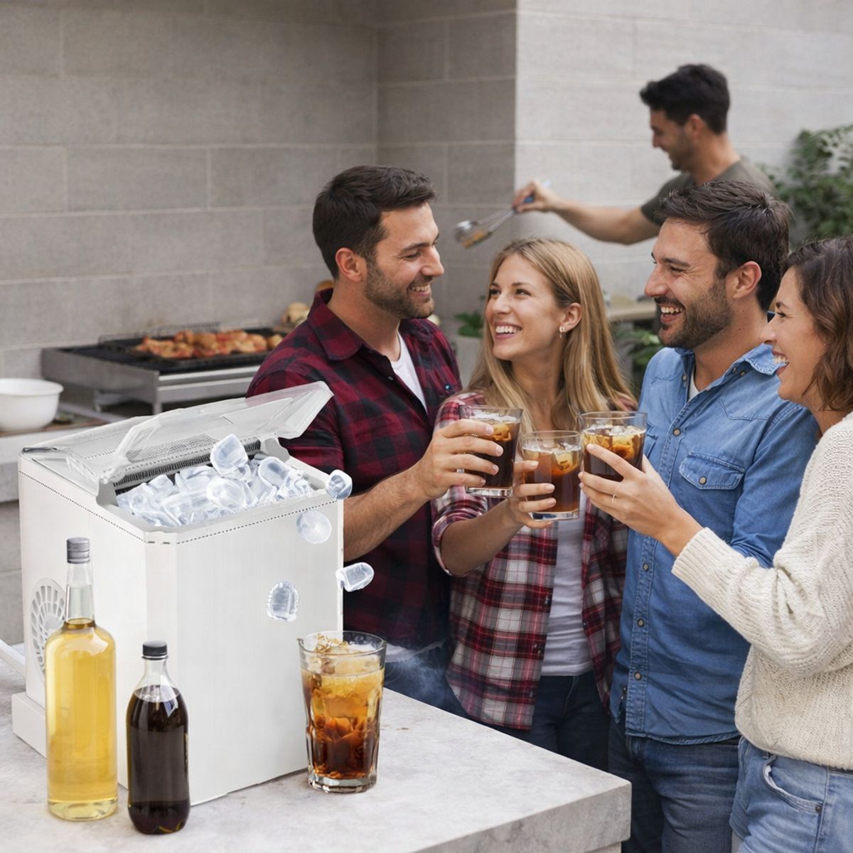 MOVI - ️ Máquina de Hielo Portátil Recargable  Compacta y Rápida