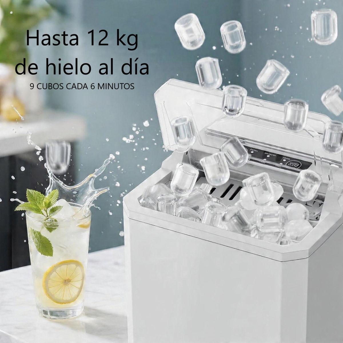 MOVI - ️ Máquina de Hielo Portátil Recargable  Compacta y Rápida