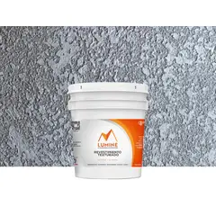 LUMINE - Textura PETRA de Revestimientos, tineta de 23 kg, rendimiento 20 m2 por tineta, color gris claro