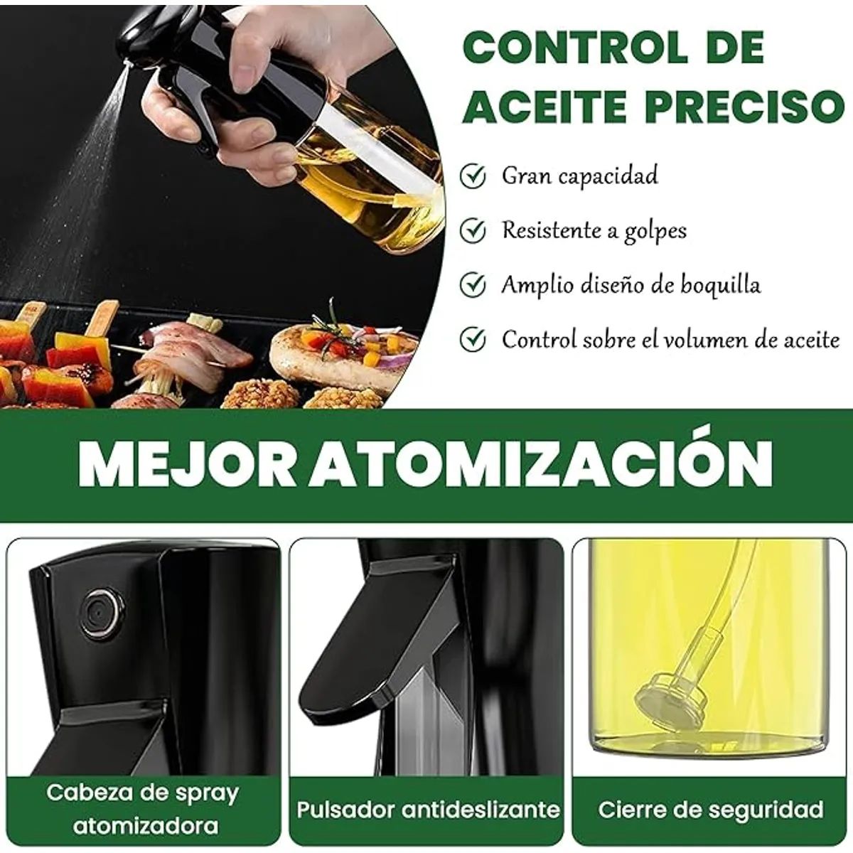 MOVI - Pulverizador de Aceite 300 ml – Spray de Cocina