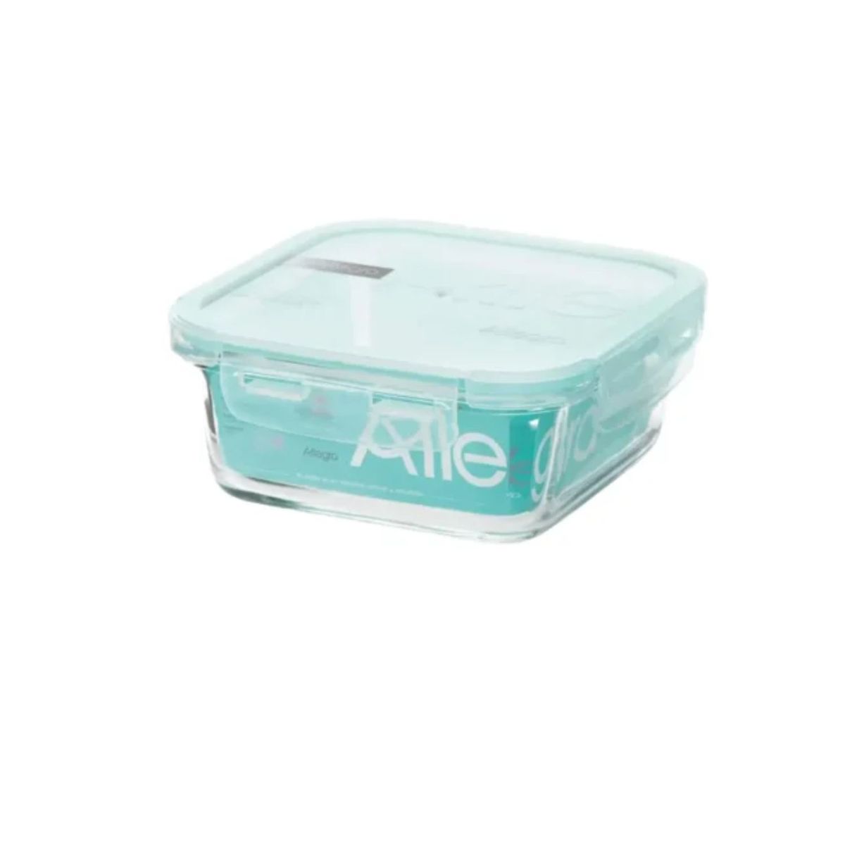ALLEGRA - Contenedor Hermético Vidrio Cuadrado 380 Ml Allegra