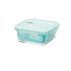 ALLEGRA - Contenedor Hermético Vidrio Cuadrado 380 Ml