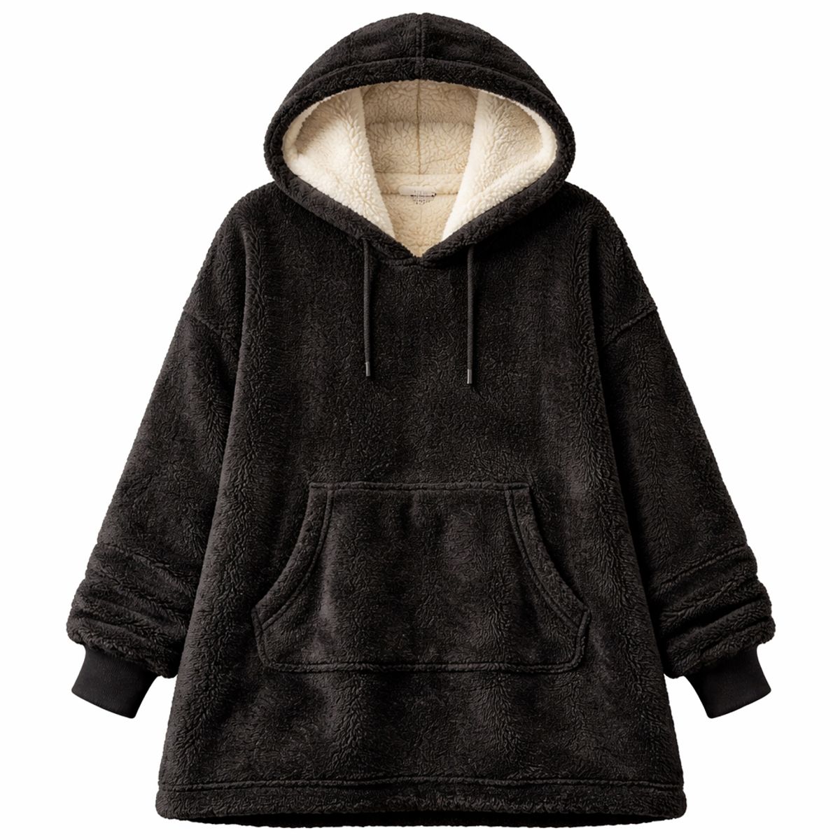 MOVI - Polerón Sherpa Oversize con Capucha Unisex Invierno