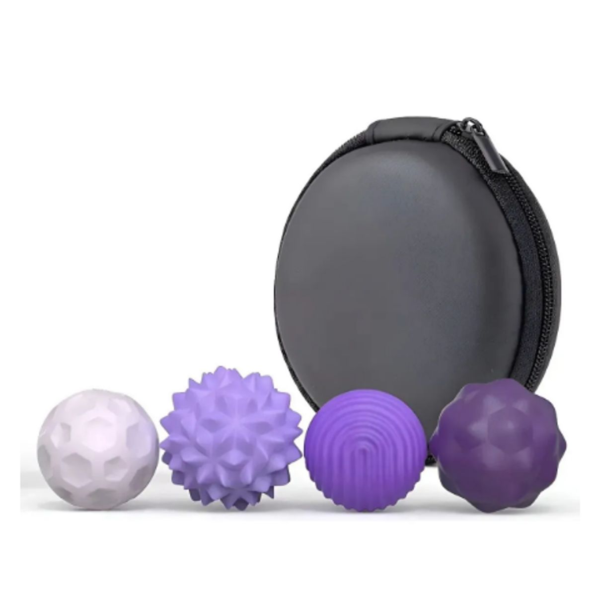 GENERICO - Set 4 Esferas Magnéticas Antiestrés De Goma Juguete De Calma Violeta