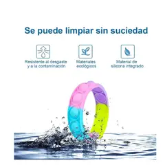 GENERICO - 60 Pulsera Pop Its Antiestres Juego Para Niños Varios Colore