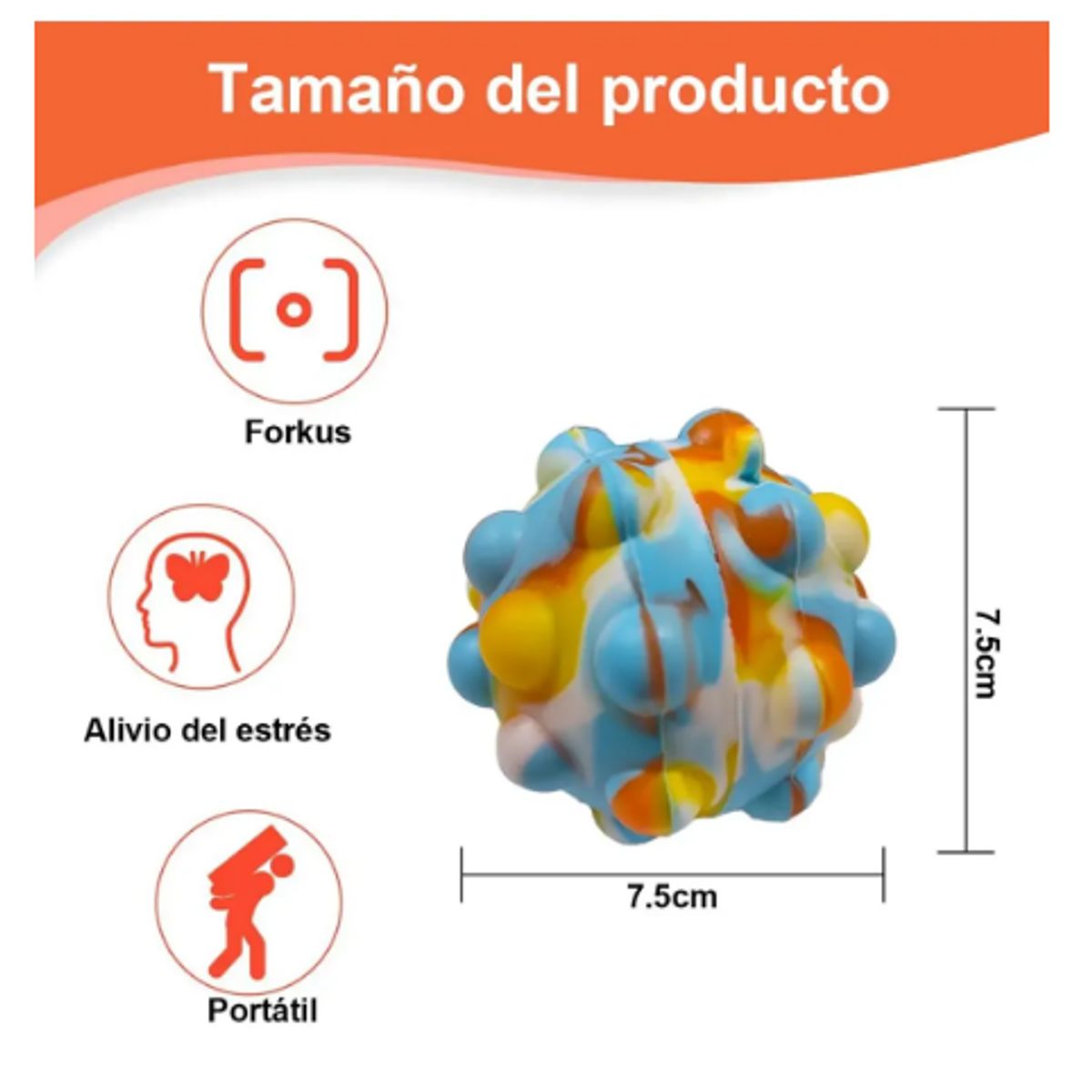 GENERICO - 20 Pelotas Pop Its Sensoriales Regalo Juego Antiestrés Niños
