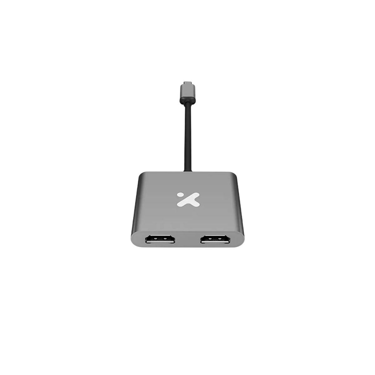 XTECH - Xtech XTC-548 Adaptador USB-C a Dual HDMI 4K, PC, Mac
