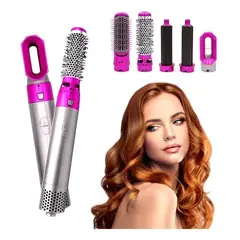 GENERICO - Cepillo Alisador Secador 5 En 1 Pelo Rizador 1000w Electrico