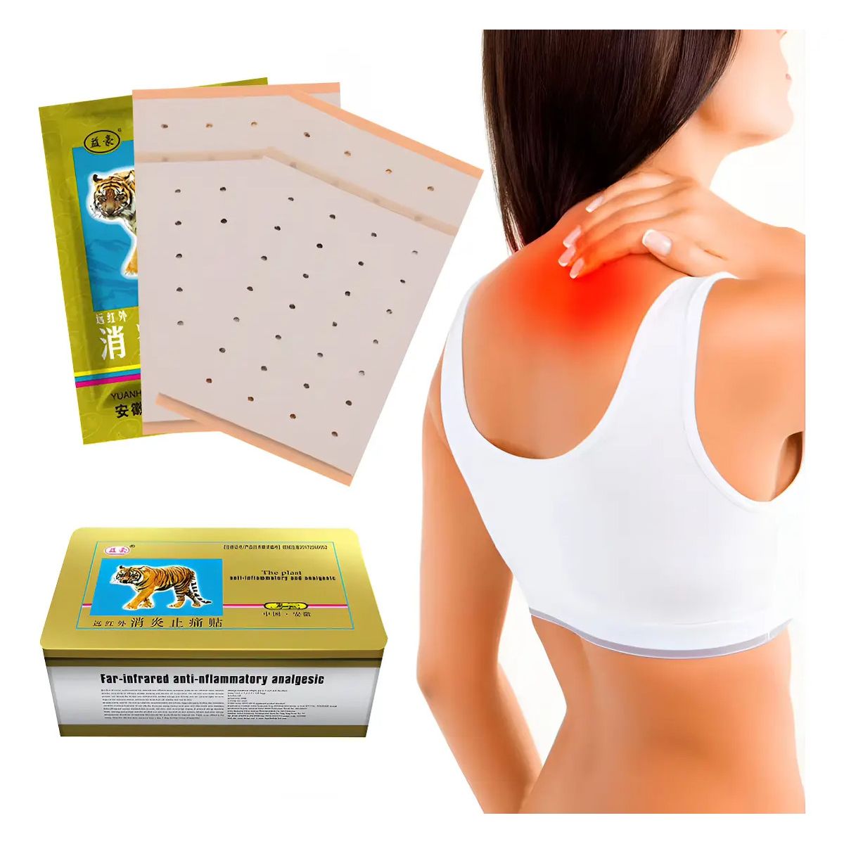 GENERICO - 400 Parches Alivio Artritis Calor Dolores Musculares Lumbar