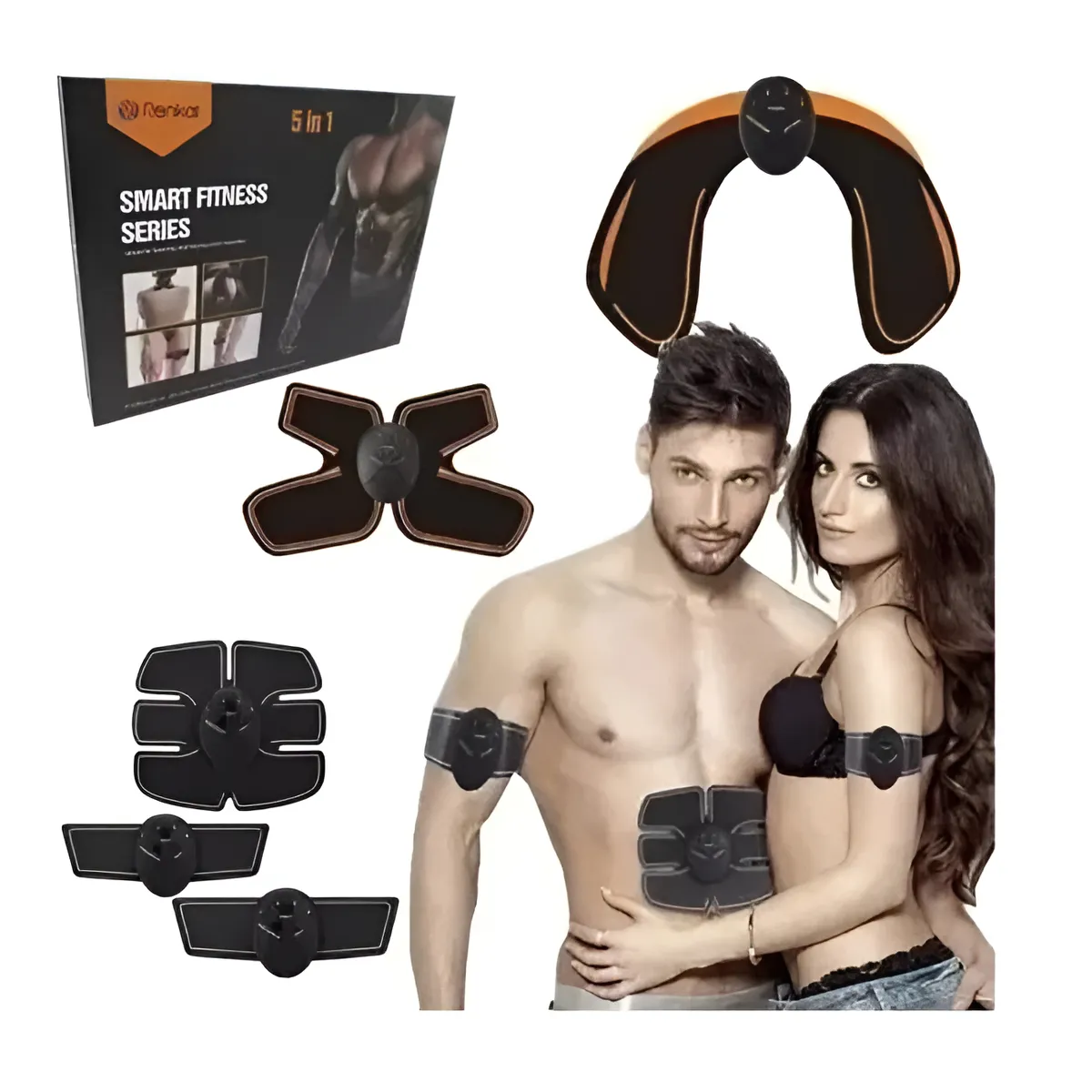 GENERICO - Kit Electroestimulador Muscular Fitness 5 En 1 Smart Fitness