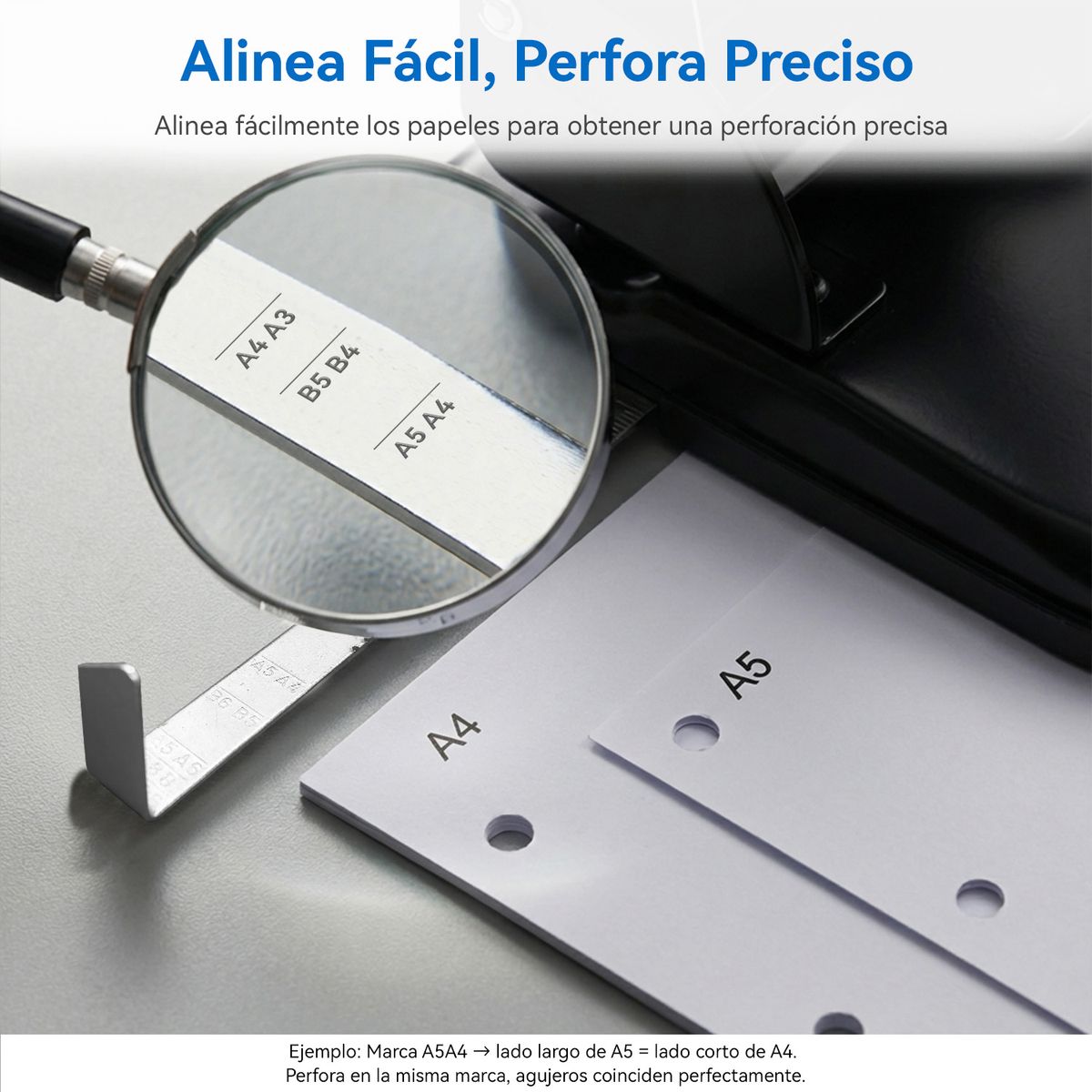 VIDITA - Perforadora Industrial Papel Pesada 2 Orificios Alta Resistencia Oficina 60 Hojas