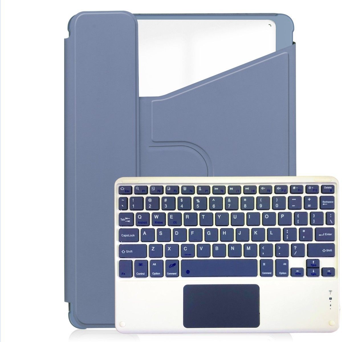 PUREPOWER - Funda giratoria con Teclado táctil para iPad Mini 7 A17 Pro - morado