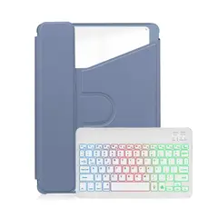 PUREPOWER - Funda giratoria con Teclado retroiluminado para Samsung Tab S10Lite - morado