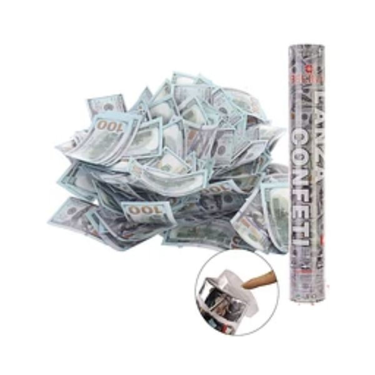 GENERICO - Lanza confeti dolares 5x30cm