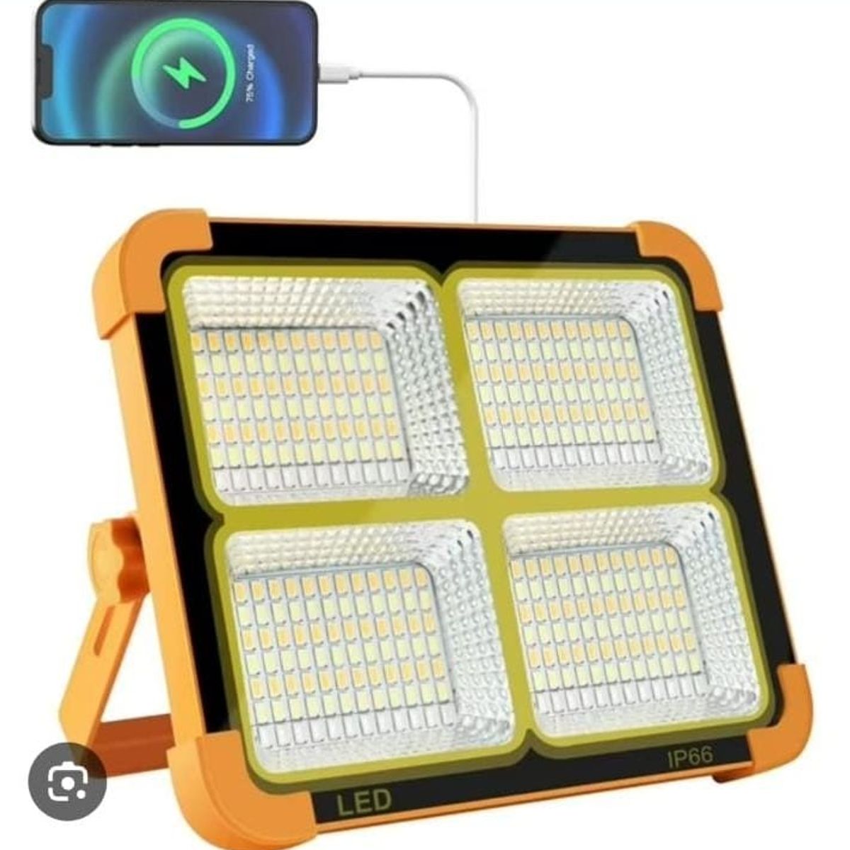 GENERICO - Lampara Led Recargable Panel Solar Power Bank Reflector