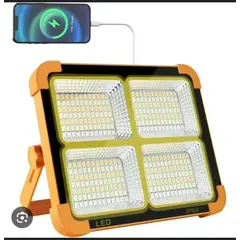 GENERICO - Lampara Led Recargable Panel Solar Power Bank Reflector