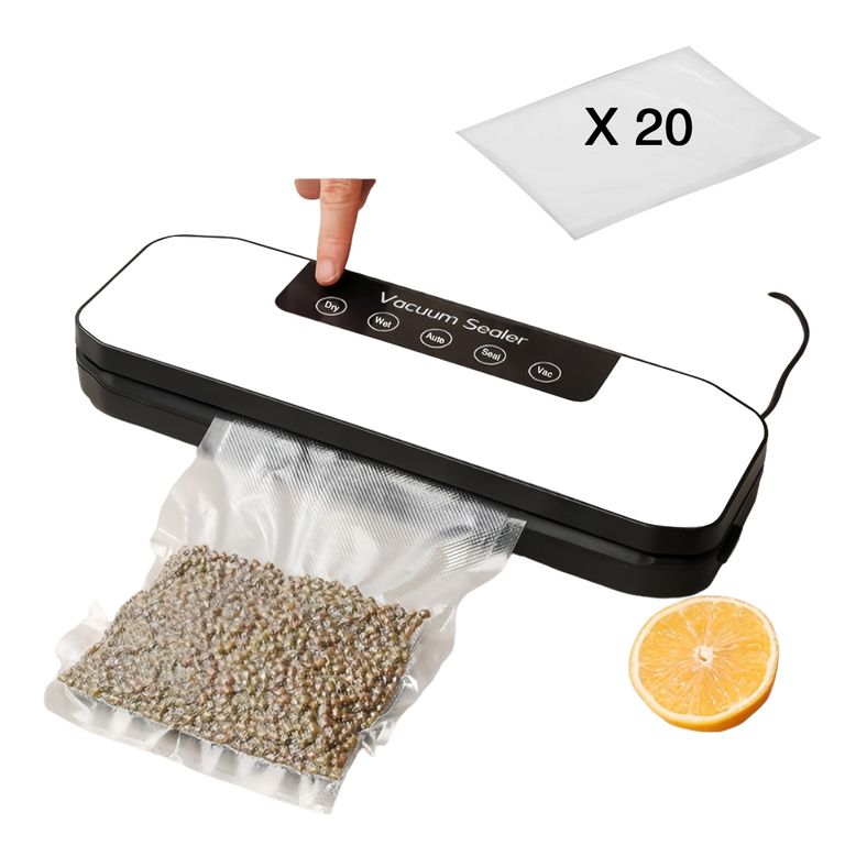 VIDA BUENAS Máquina Selladora Al Vacío Automática Para Hogar+20 unidades bolsas ziploc