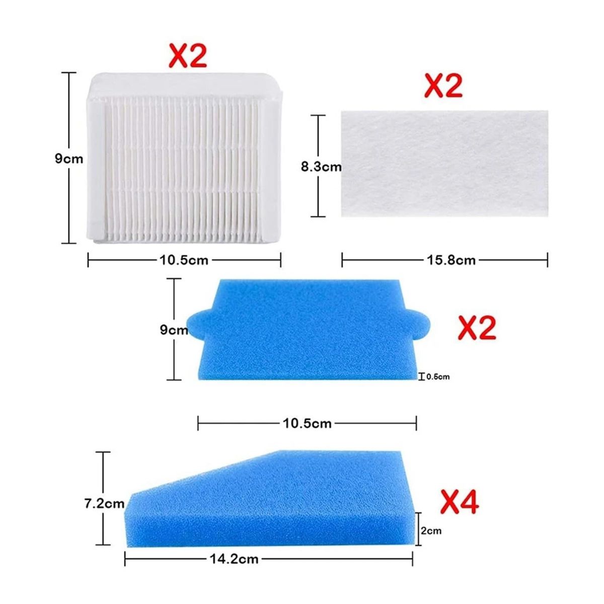 GENERICO - 2 Juegos De Filtros Repuesto Para Aspiradora Thomas Aqua