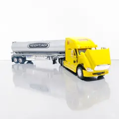 WELLY - Camión estanque Freightliner Columbia 6x4 Escala 132 Amarillo Metálico de Colección