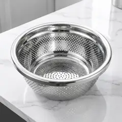 GENERICO - Colador de Acero Inoxidable Grueso 20cm - 2 PCS