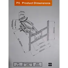 MALIK - Soporte TV Articulado Doble Brazo 32-65 P5 - 36kg