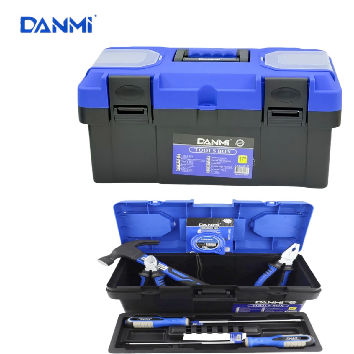DANMI - Caja Para Herramientas Plástica 17 Pulgadas Danmi