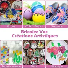 ANENG - 60 Colores Lápices Acrílicos Marcadores Líquido Pincel