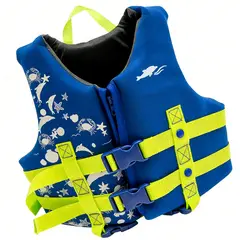 ATURE - Flotador Chaleco Salvavida Niño Para Baño O Natación Azul XL