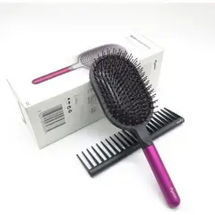 GENERICO - Set Cepillo Paleta + Peineta Desenredante Anti-frizz