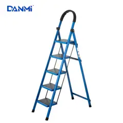 DANMI - Escalera De 5 Peldaños Plegable Antideslizante Multifunción