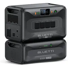 BLUETTI - Apex 300 & B300K Generador Solar, 5529,6Wh Batería LFP de Respaldo con 4 Salidas CA de 3840W (7680W Pico)