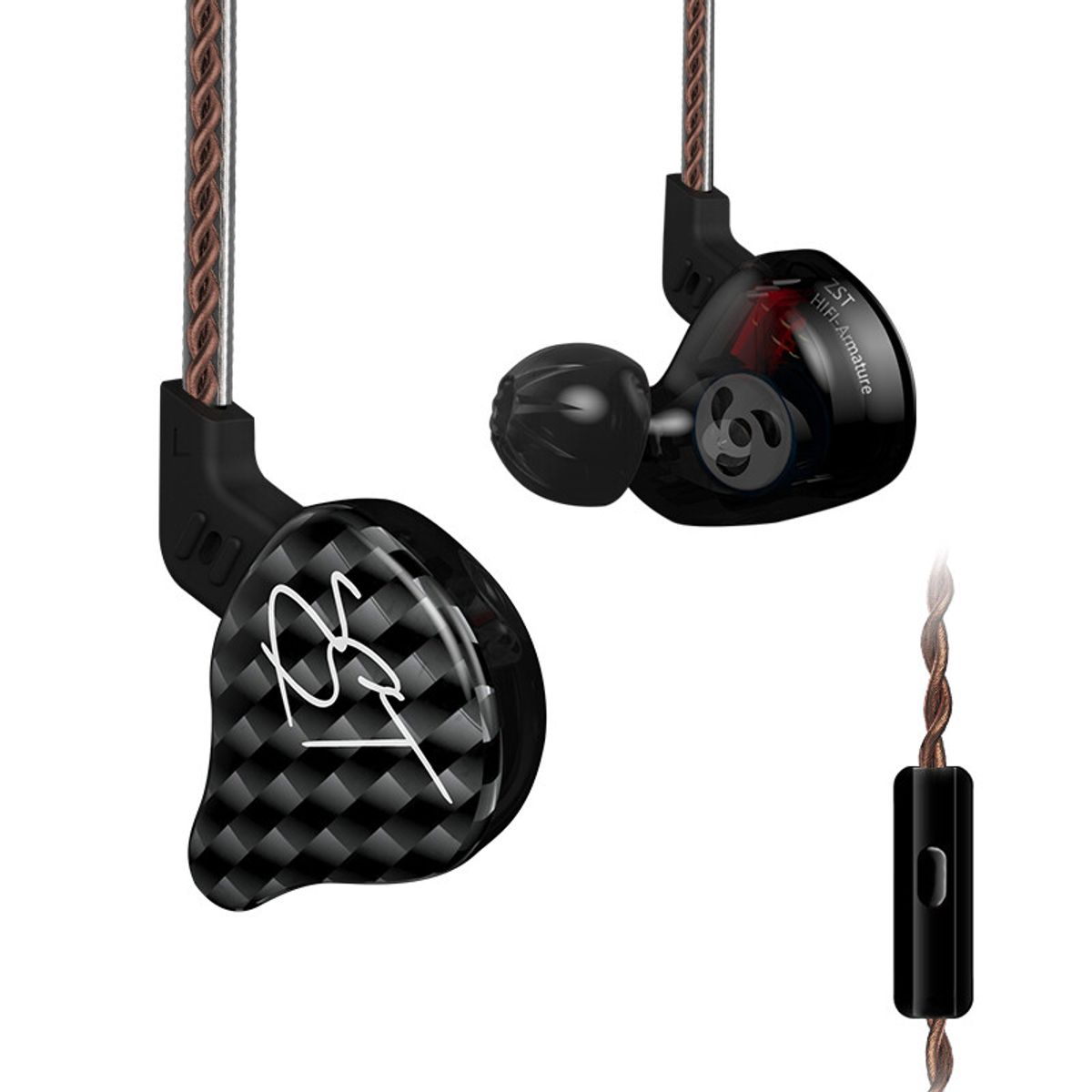 KZ - Audifonos KZ ZST in ear con MIC Púrpura