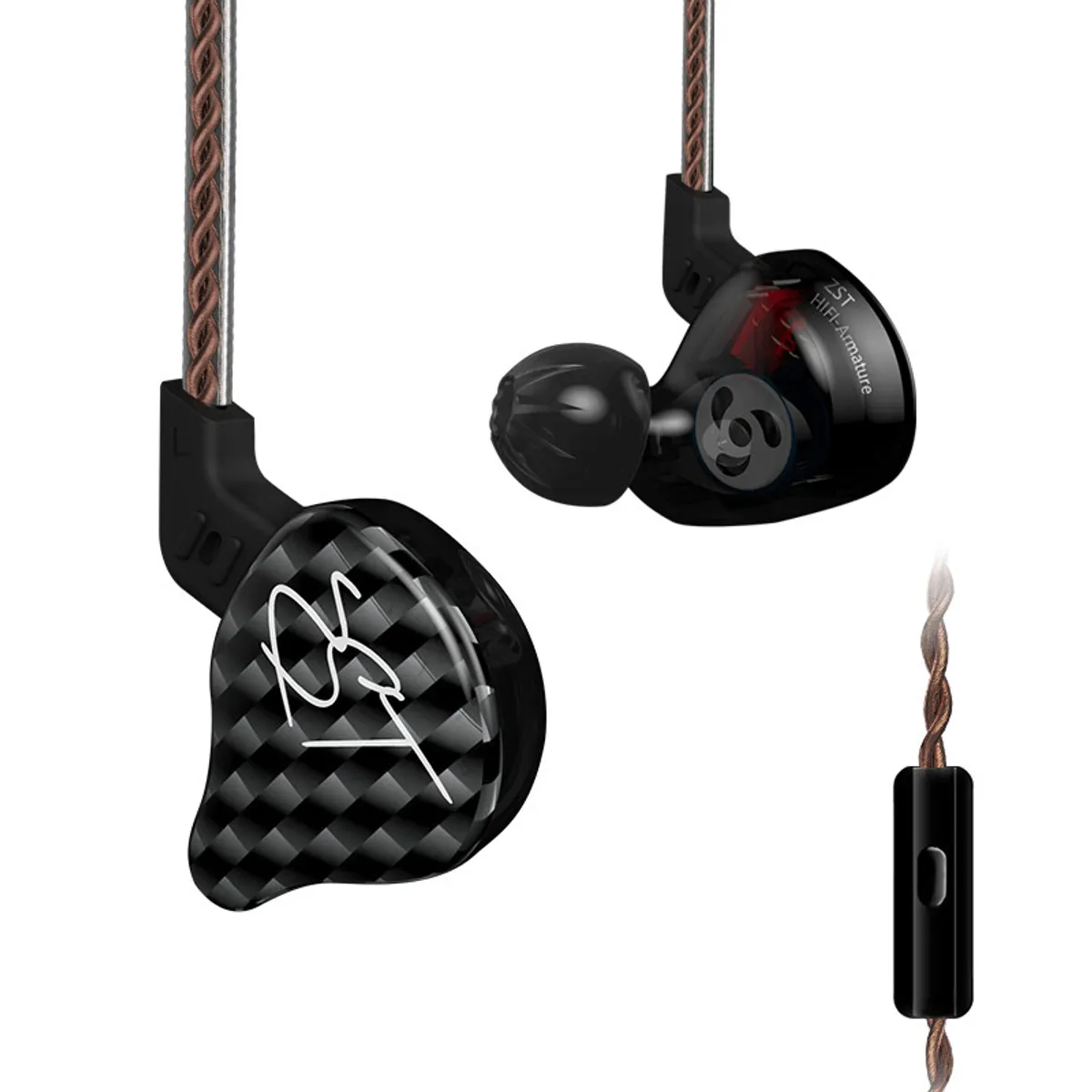 KZ - Audifonos KZ ZST in ear con MIC Púrpura