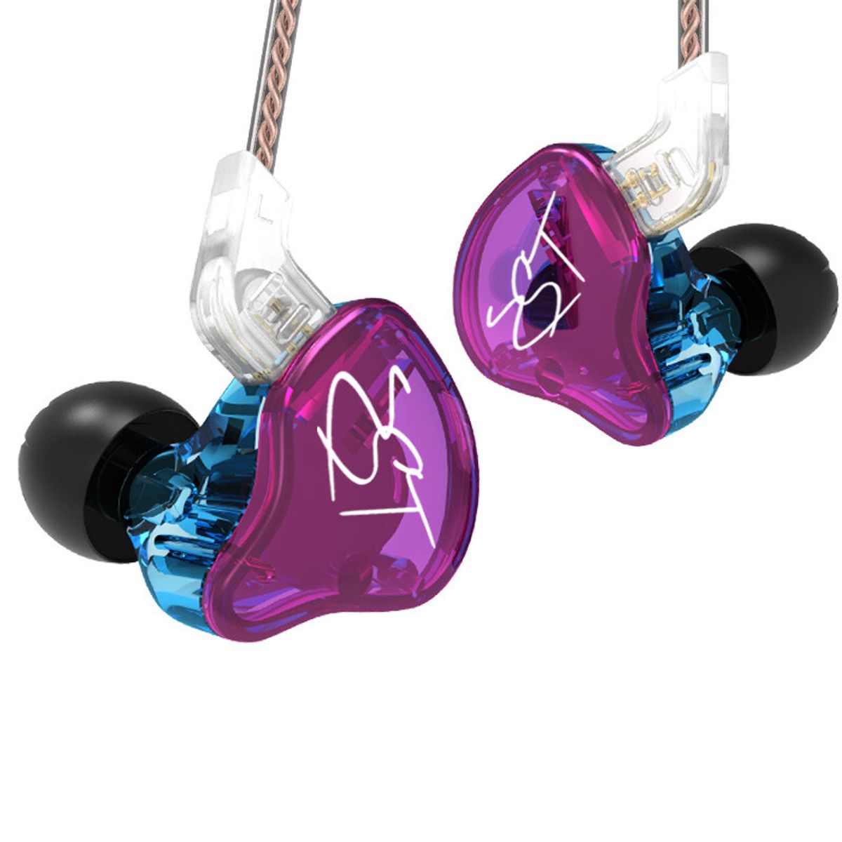 KZ - Audifonos KZ ZST in ear con MIC Púrpura