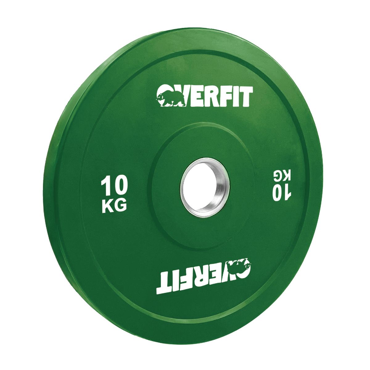 OVERFIT - Disco de Pesa Olimpica Goma Overfit 10kg Antideslizante50mm Gym