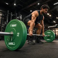OVERFIT - Disco de Pesa Olimpica Goma 10kg Antideslizante50mm Gym
