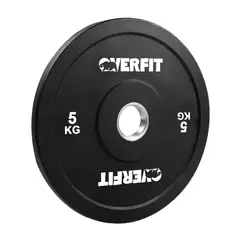 OVERFIT - Disco de Pesa Olimpica Goma 5kg Antideslizante 50mm Gym