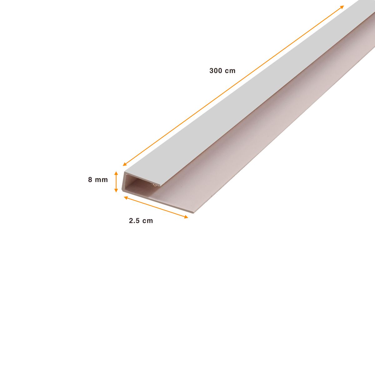 NOTWOOD - Perfil J Pvc Blanco - 300 cm / 4 uds