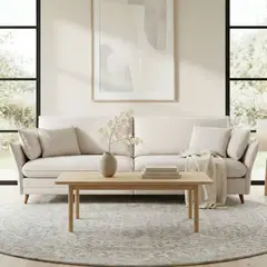 EXIT - Sofá 3 Cuerpos Tapiz Lino Beige - Nazar