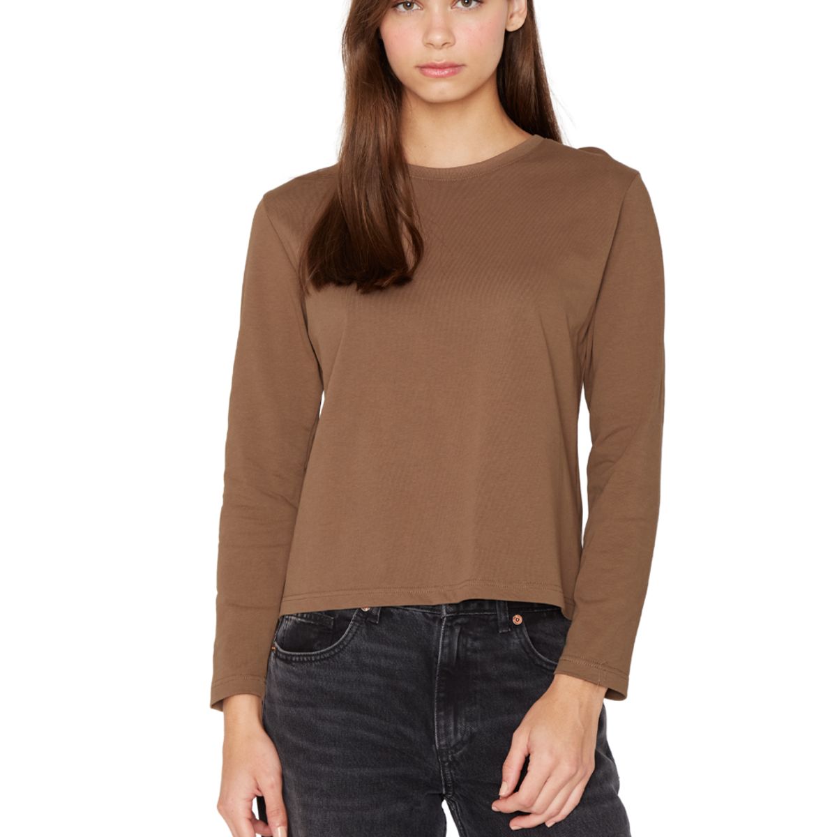 JACINTA TIENDA - Polera Jacinta manga larga café Jacinta Tienda