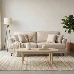 EXIT - Sofá 2 Cuerpos Tapiz Lino Beige - Tailandia