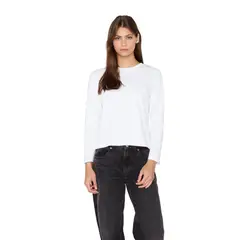 JACINTA TIENDA - Polera Jacinta manga larga blanca