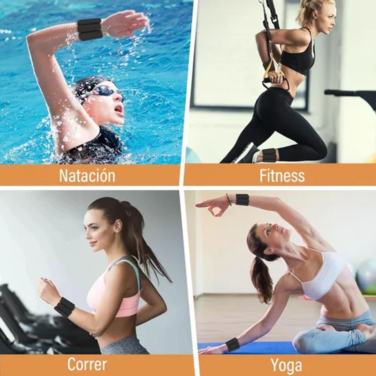 EVERSO - Pesas De Tobillo Tobillera Muñeca Set 2 De 1 Lbs Total 2lbs