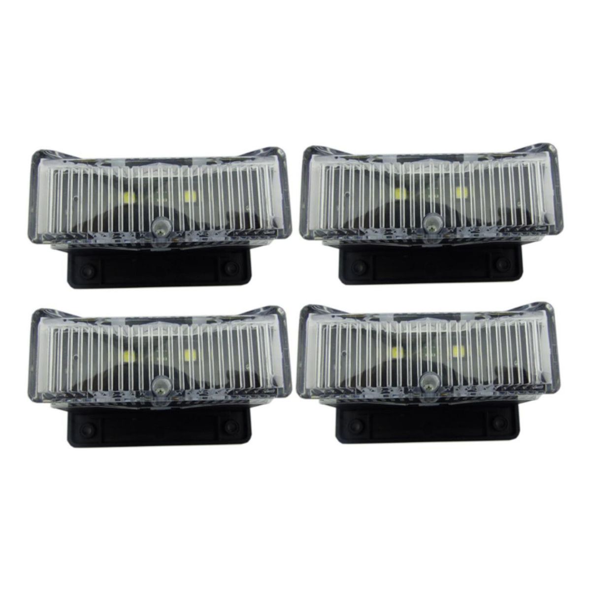 IMPORTCLICK - Set 4 Aplique Solar LED Mini Luz Blanca