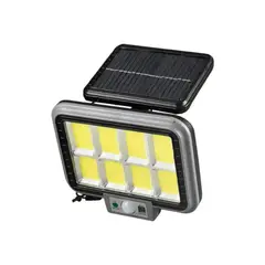 IMPORTCLICK - Foco Panel Solar LED 8 Placas Sensor Movimiento 5 Watt Watt Gris